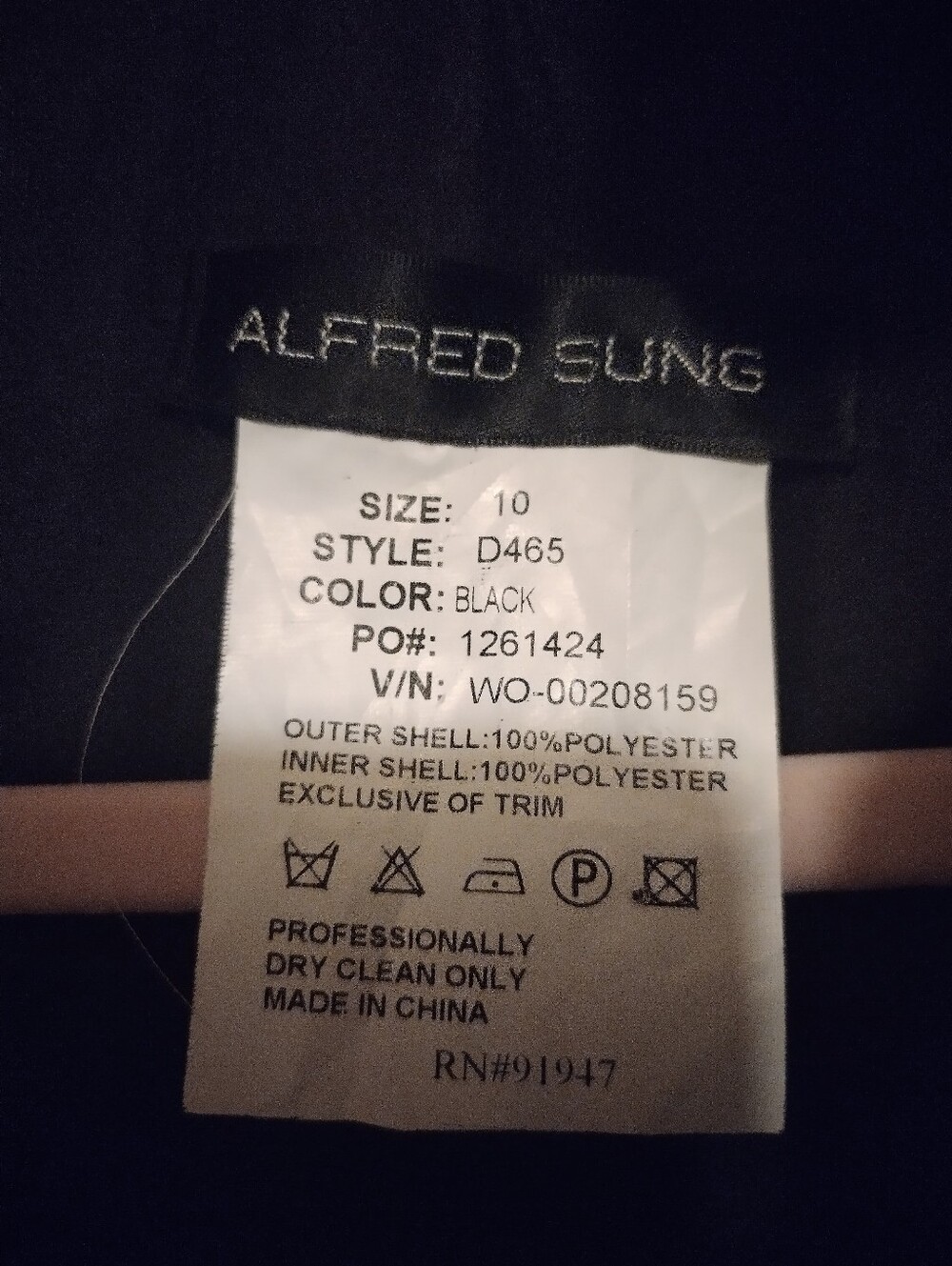 Alfred Sung Midnight Blossom Dress - Picture 2 of 4